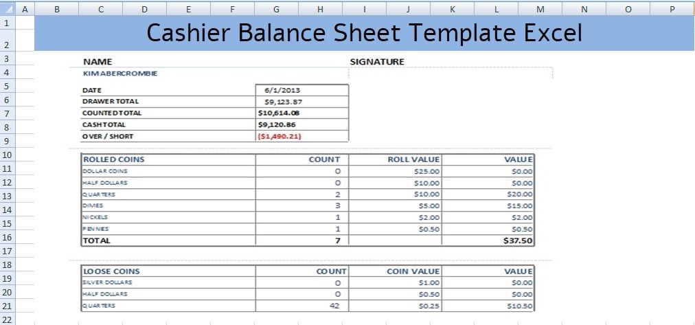 How to Create an Effective Cashier Balance Sheet Template Excel